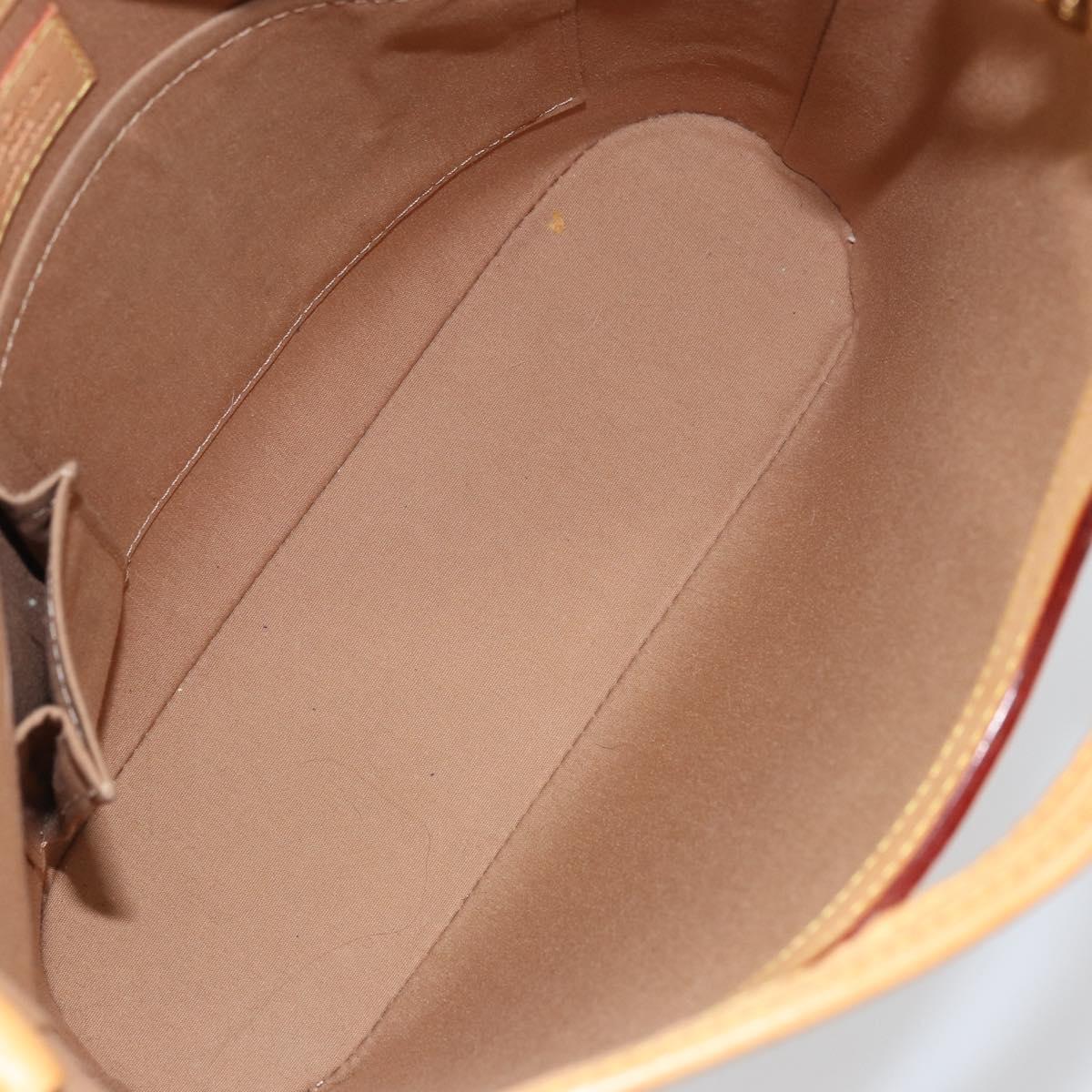 LOUIS VUITTON Vernis Stillwood Vertical Hand Bag Noisette M91364 LV Auth 161365