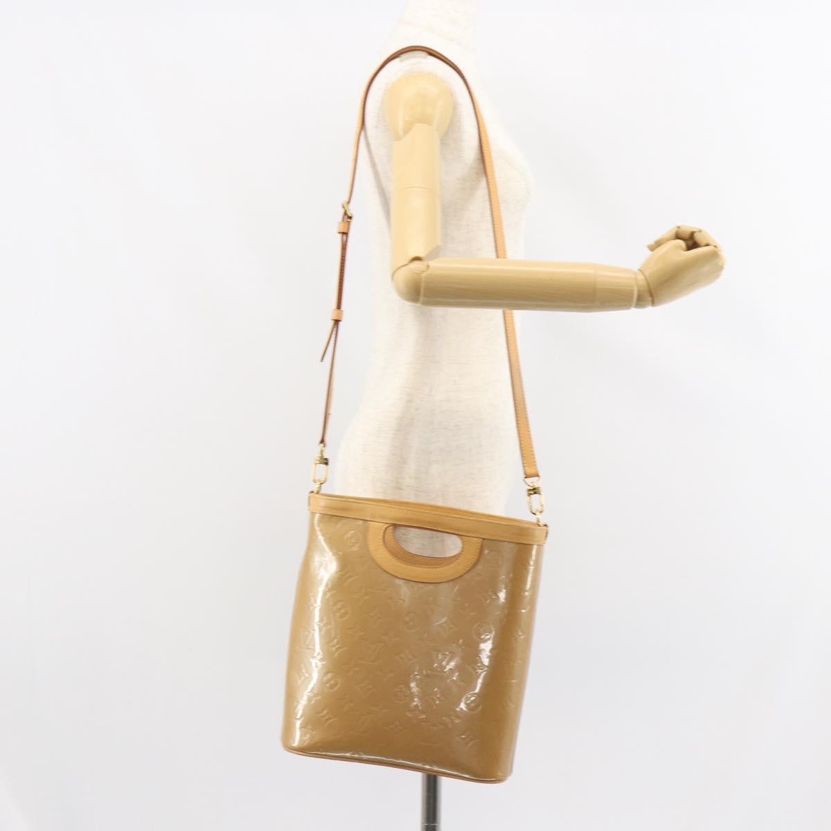 LOUIS VUITTON Vernis Stillwood Vertical Hand Bag Noisette M91364 LV Auth 161365