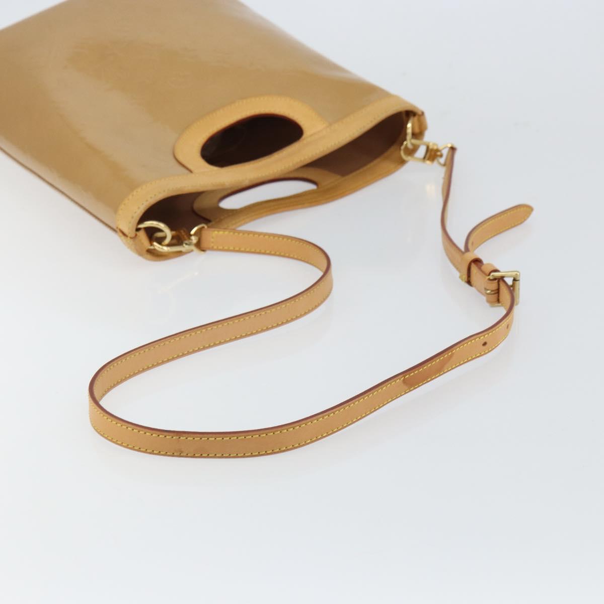 LOUIS VUITTON Vernis Stillwood Vertical Hand Bag Noisette M91364 LV Auth 161365