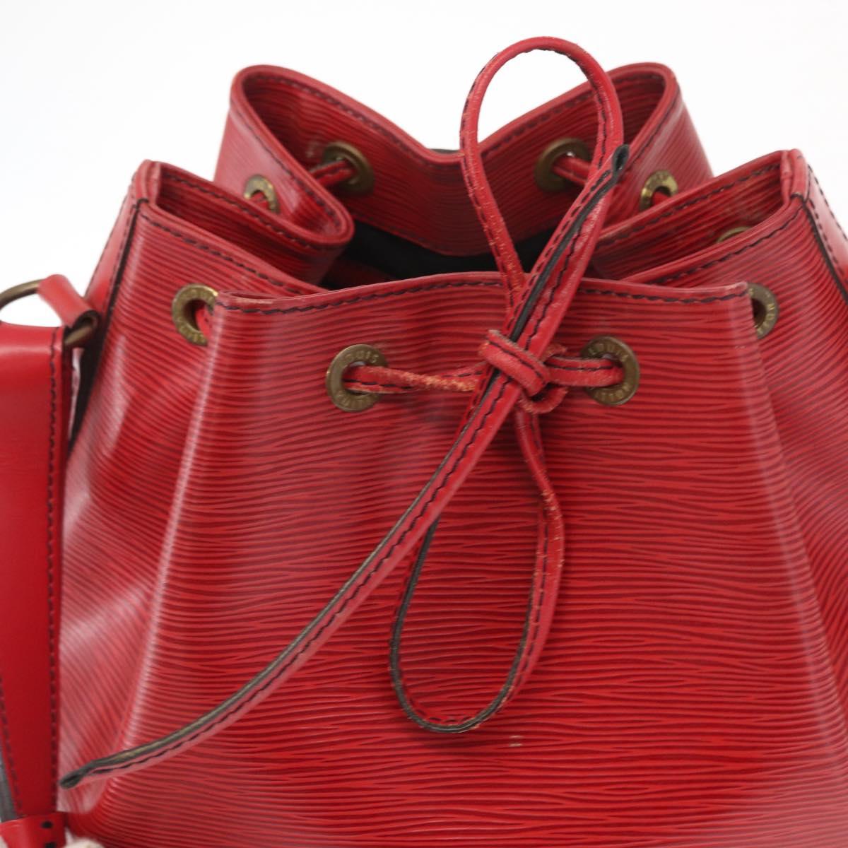 LOUIS VUITTON Epi Petit Noe Shoulder Bag Red M44107 LV Auth 161368