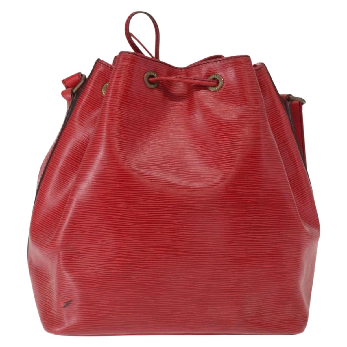 LOUIS VUITTON Epi Petit Noe Shoulder Bag Red M44107 LV Auth 161368