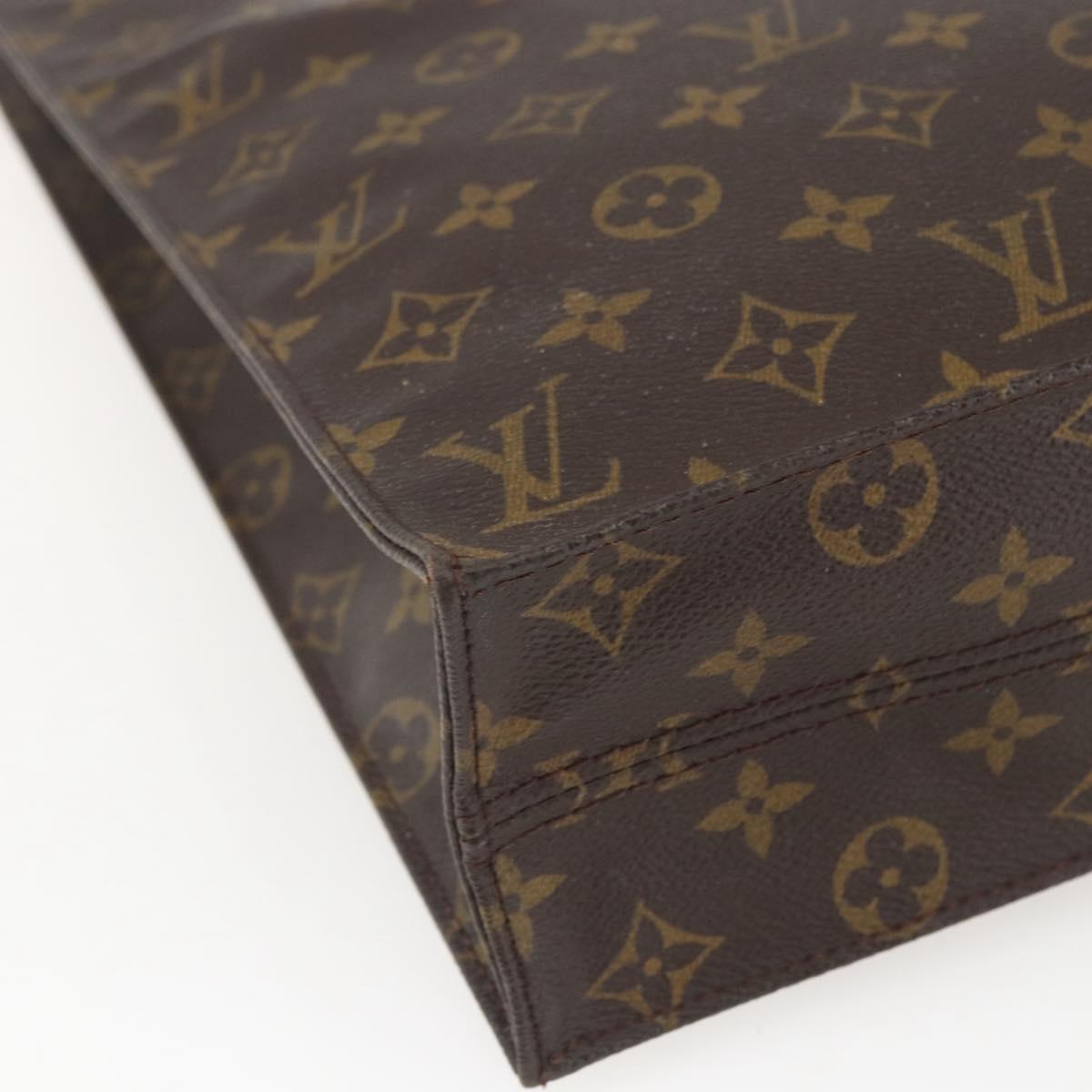 LOUIS VUITTON Monogram Sac Plat Hand Bag M51140 LV Auth 161376