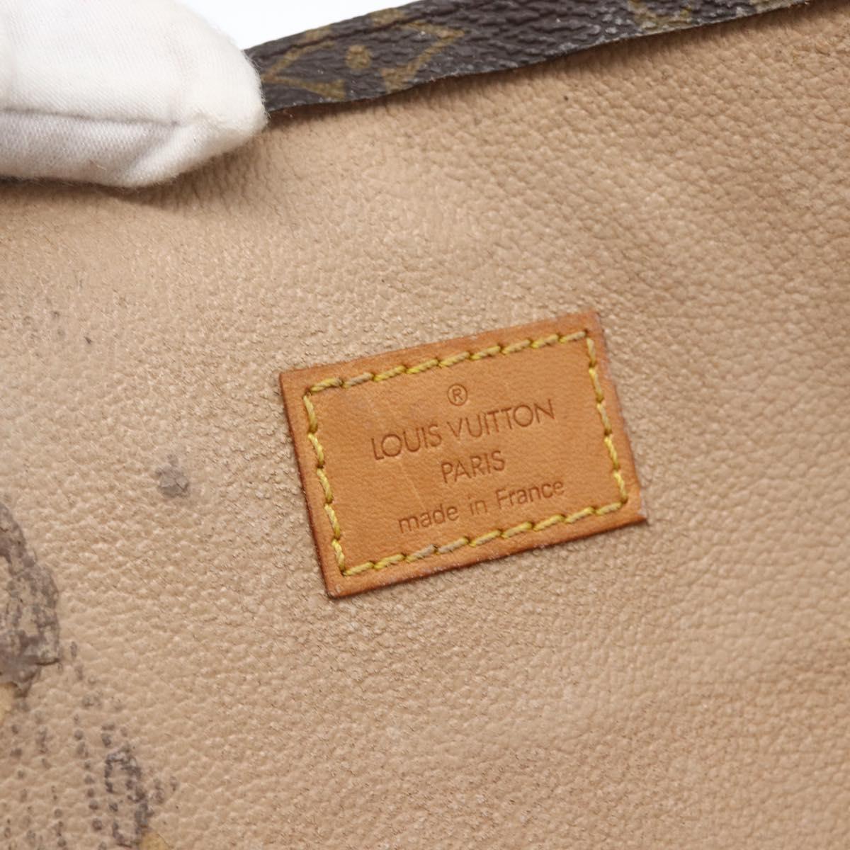 LOUIS VUITTON Monogram Sac Plat Hand Bag M51140 LV Auth 161376