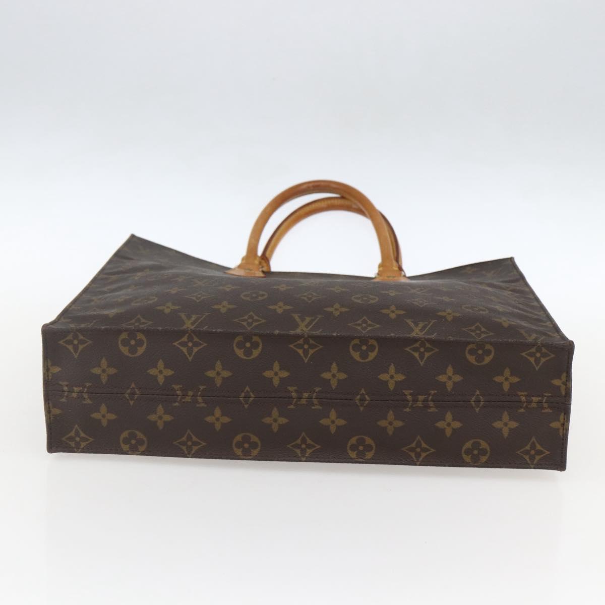 LOUIS VUITTON Monogram Sac Plat Hand Bag M51140 LV Auth 161376