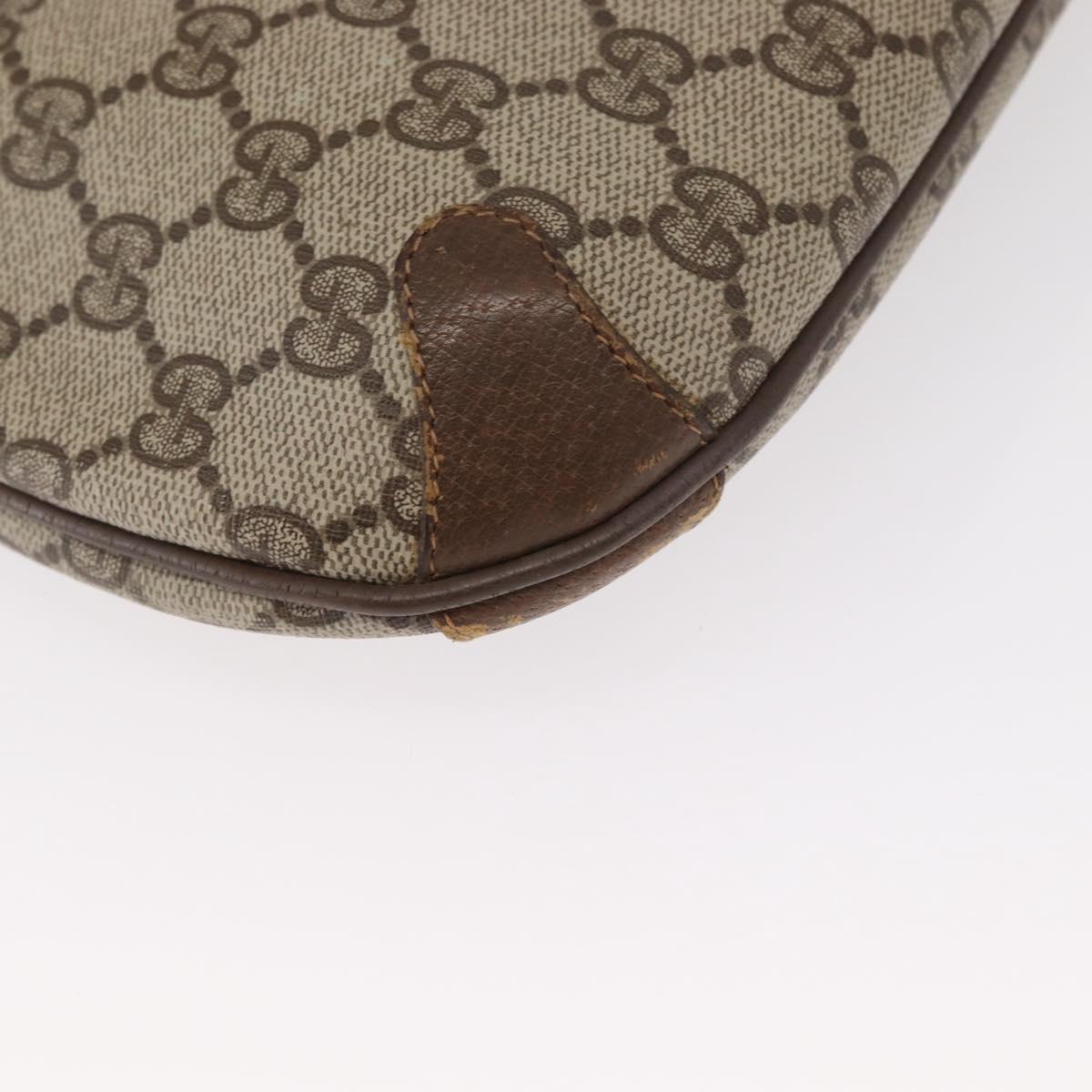 GUCCI GG Supreme Web Sherry Line Shoulder Bag PVC Beige 89 02 026 Auth 161386