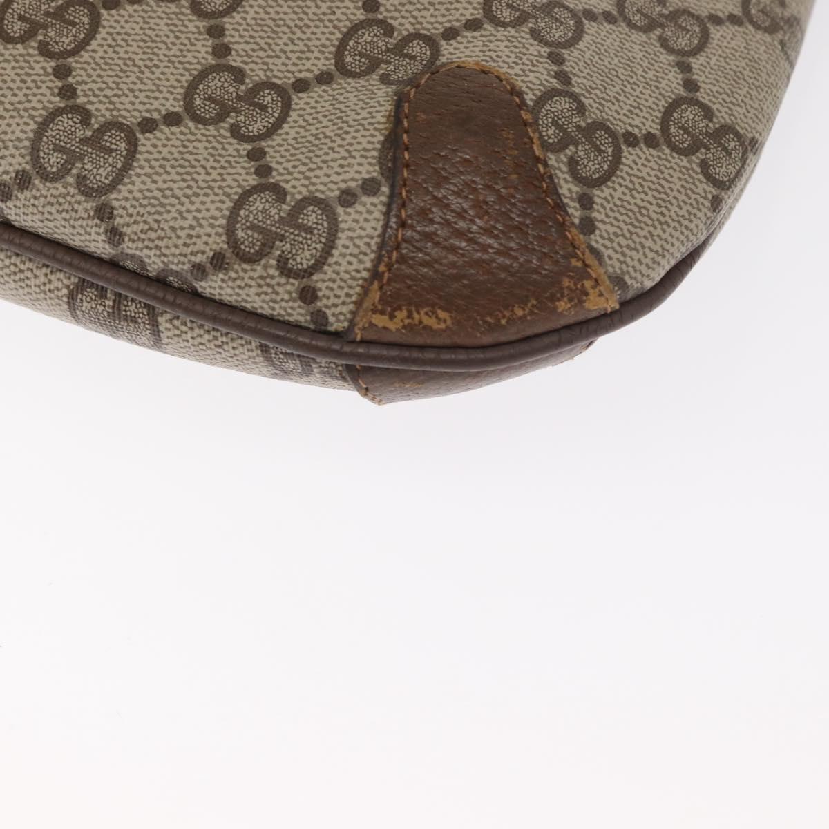GUCCI GG Supreme Web Sherry Line Shoulder Bag PVC Beige 89 02 026 Auth 161386