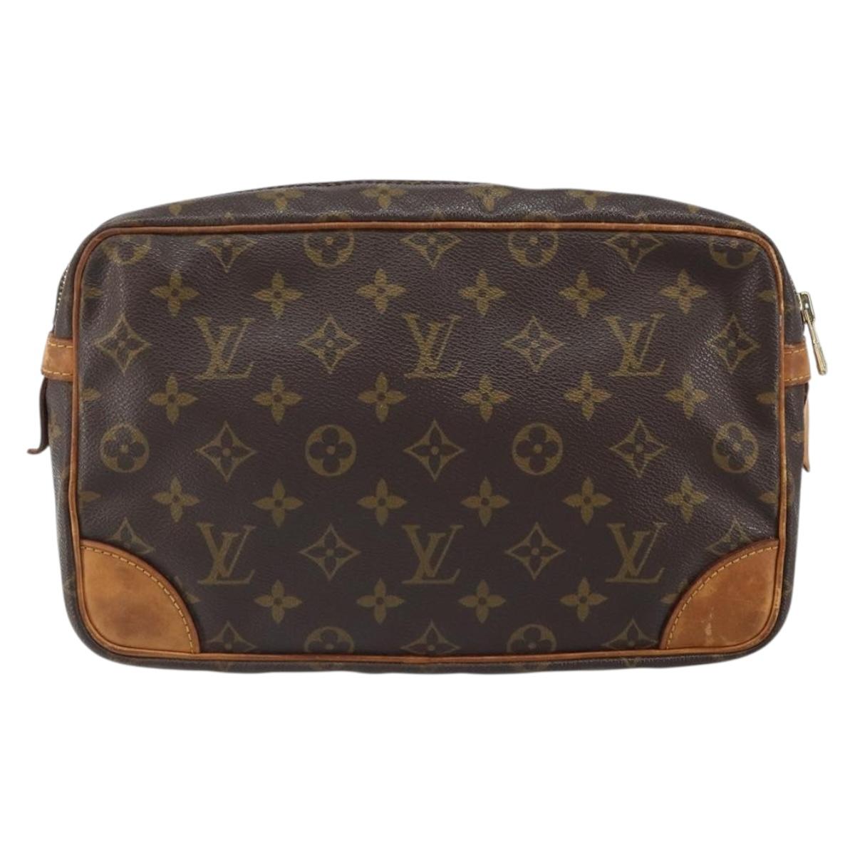 LOUIS VUITTON Monogram Compiegne 28 Clutch Bag M51845 LV Auth 161391