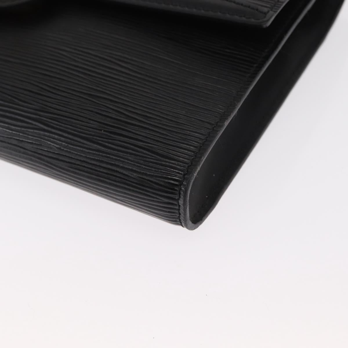 LOUIS VUITTON Epi Pochette Arche Shoulder Bag Black Noir M52572 LV Auth 161398
