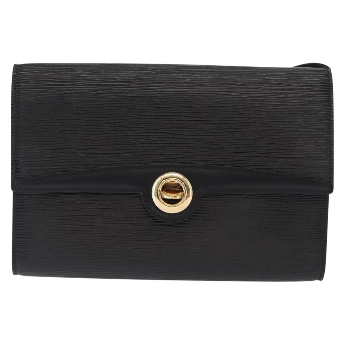 LOUIS VUITTON Epi Pochette Arche Shoulder Bag Black Noir M52572 LV Auth 161398