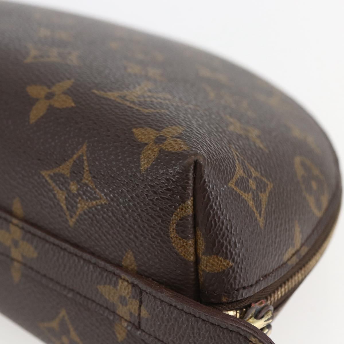 LOUIS VUITTON Monogram Trousse Demi Ronde Cosmetic Pouch M47520 LV Auth 161399