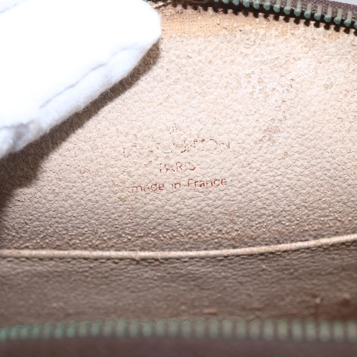 LOUIS VUITTON Monogram Trousse Demi Ronde Cosmetic Pouch M47520 LV Auth 161399