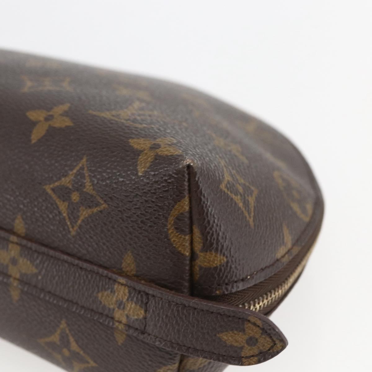 LOUIS VUITTON Monogram Trousse Demi Ronde Cosmetic Pouch M47520 LV Auth 161399