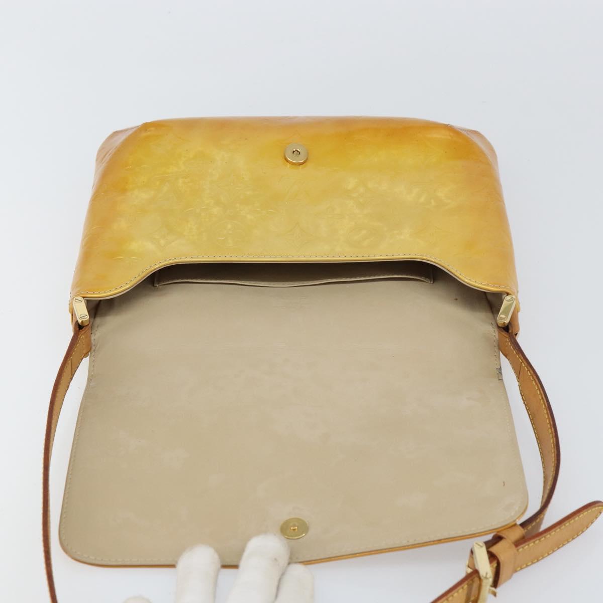LOUIS VUITTON Monogram Vernis Thompson Street Bag Beige M91301 LV Auth 161400