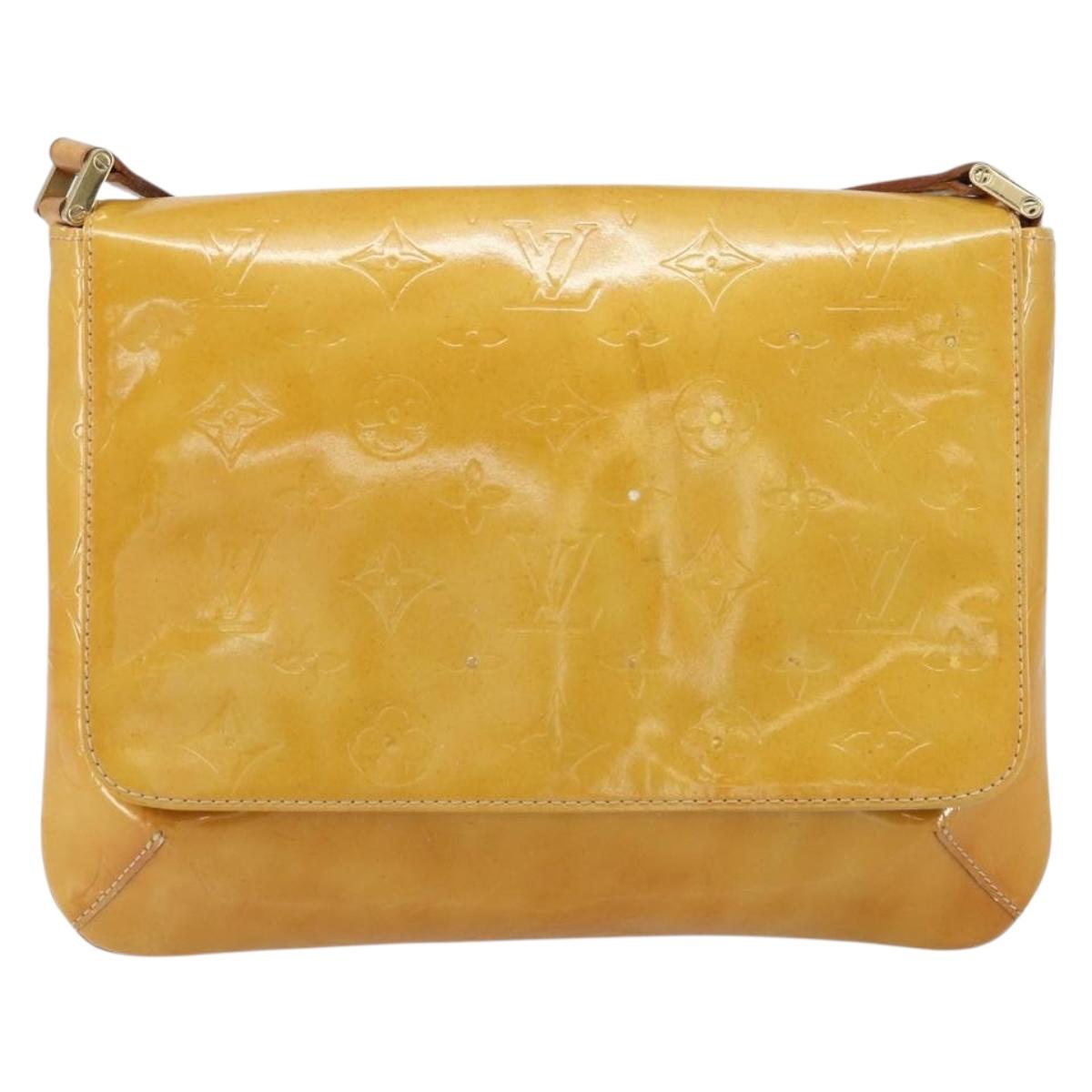 LOUIS VUITTON Monogram Vernis Thompson Street Bag Beige M91301 LV Auth 161400