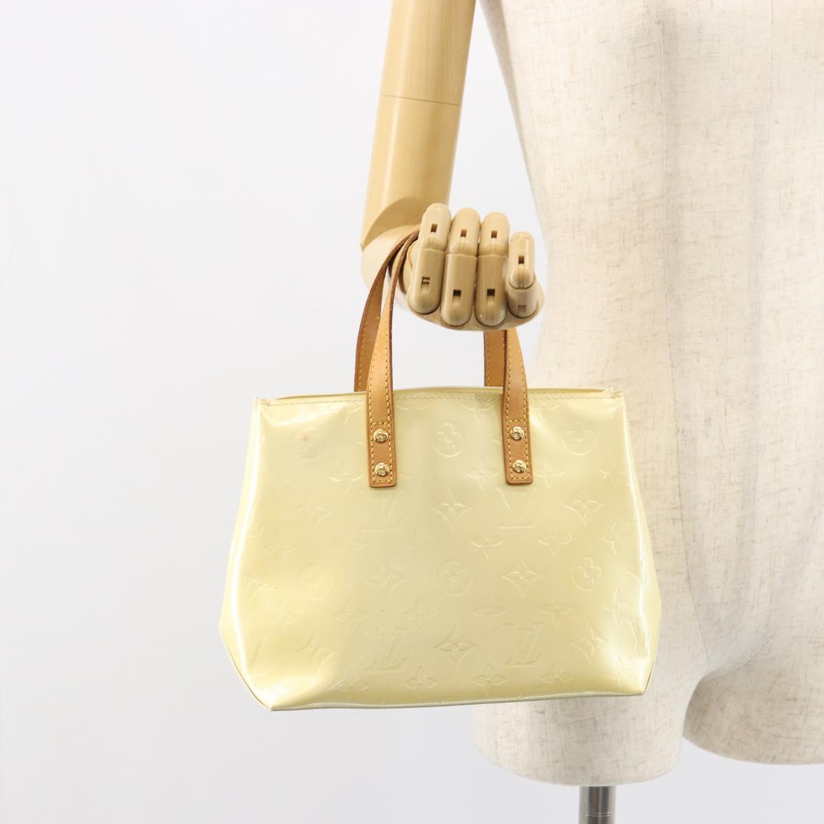 LOUIS VUITTON Monogram Vernis Reade PM Hand Bag Perle M91336 LV Auth 161401
