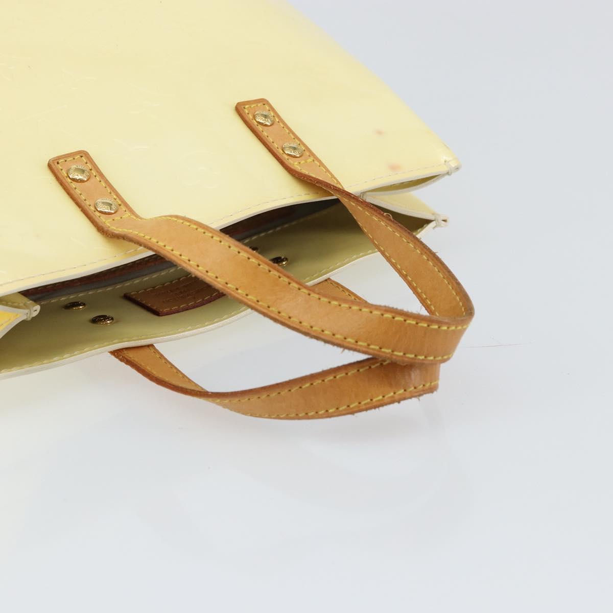 LOUIS VUITTON Monogram Vernis Reade PM Hand Bag Perle M91336 LV Auth 161401