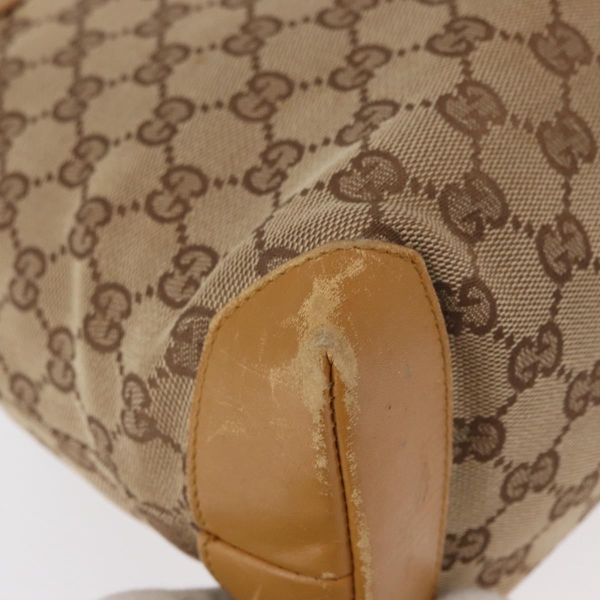 GUCCI GG Canvas Sherry Line Tote Bag Beige 019 0402 1705 Auth 161406