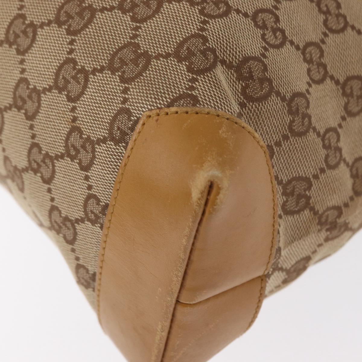 GUCCI GG Canvas Sherry Line Tote Bag Beige 019 0402 1705 Auth 161406