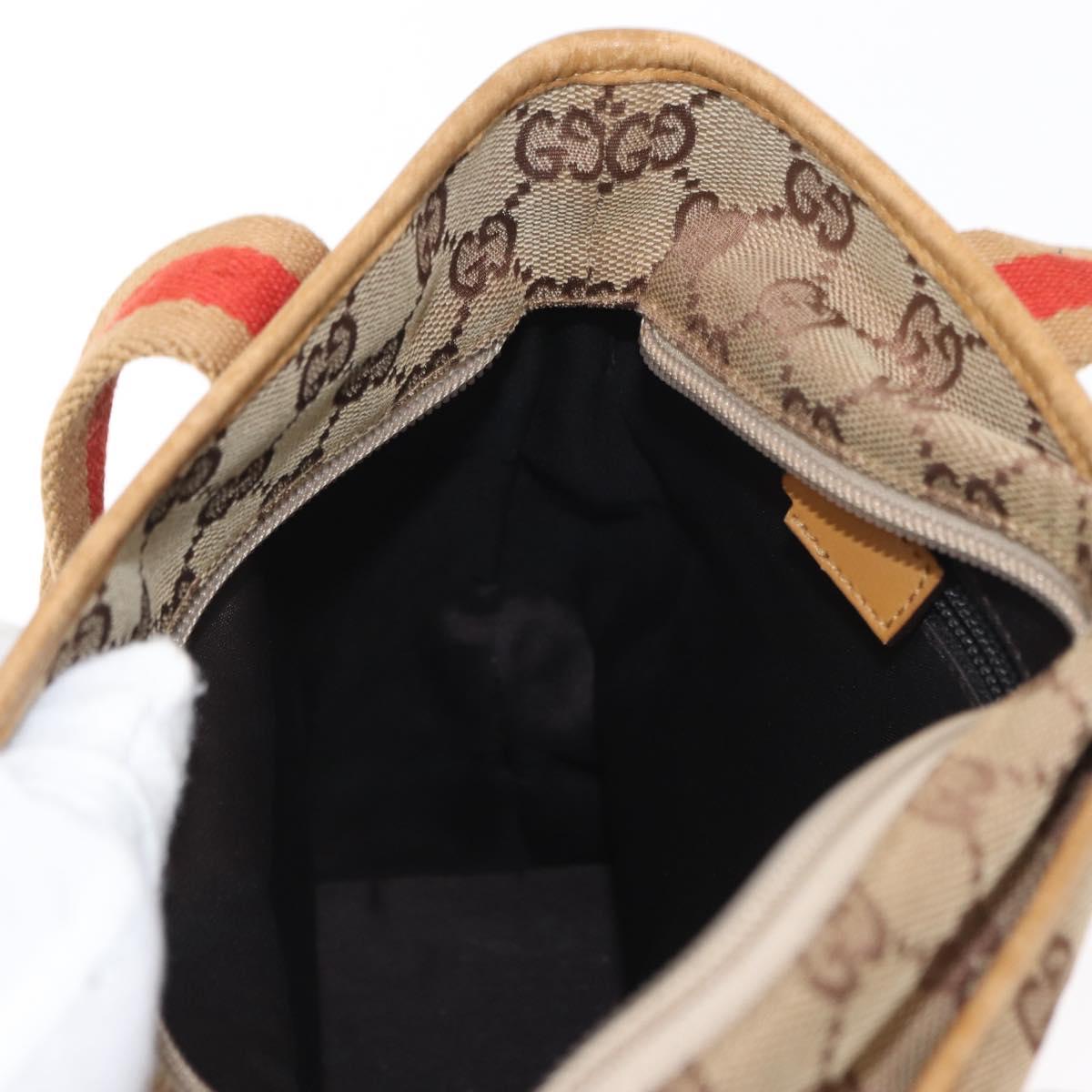 GUCCI GG Canvas Sherry Line Tote Bag Beige 019 0402 1705 Auth 161406
