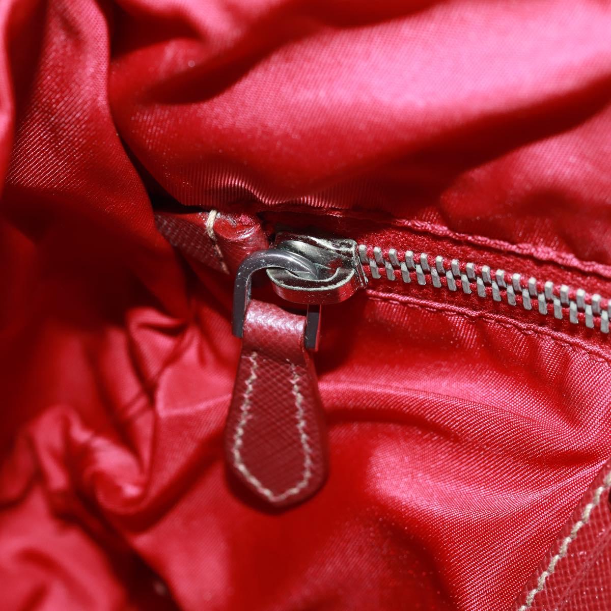 PRADA Shoulder Bag Nylon Green Silver Auth 161408