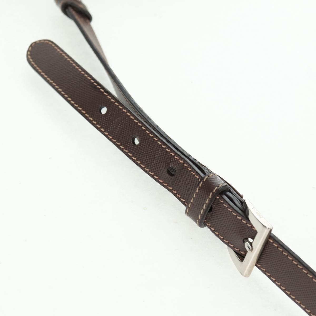 PRADA Shoulder Bag Nylon Green Silver Auth 161408