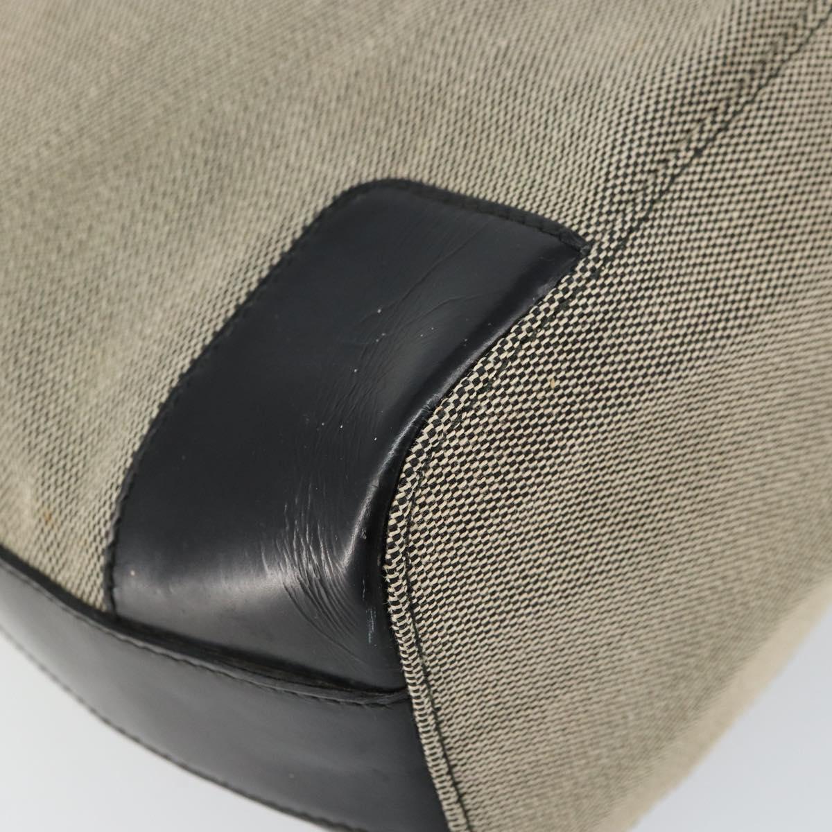 GUCCI Shoulder Bag Canvas Gray Gold 001 4204 Auth 161417