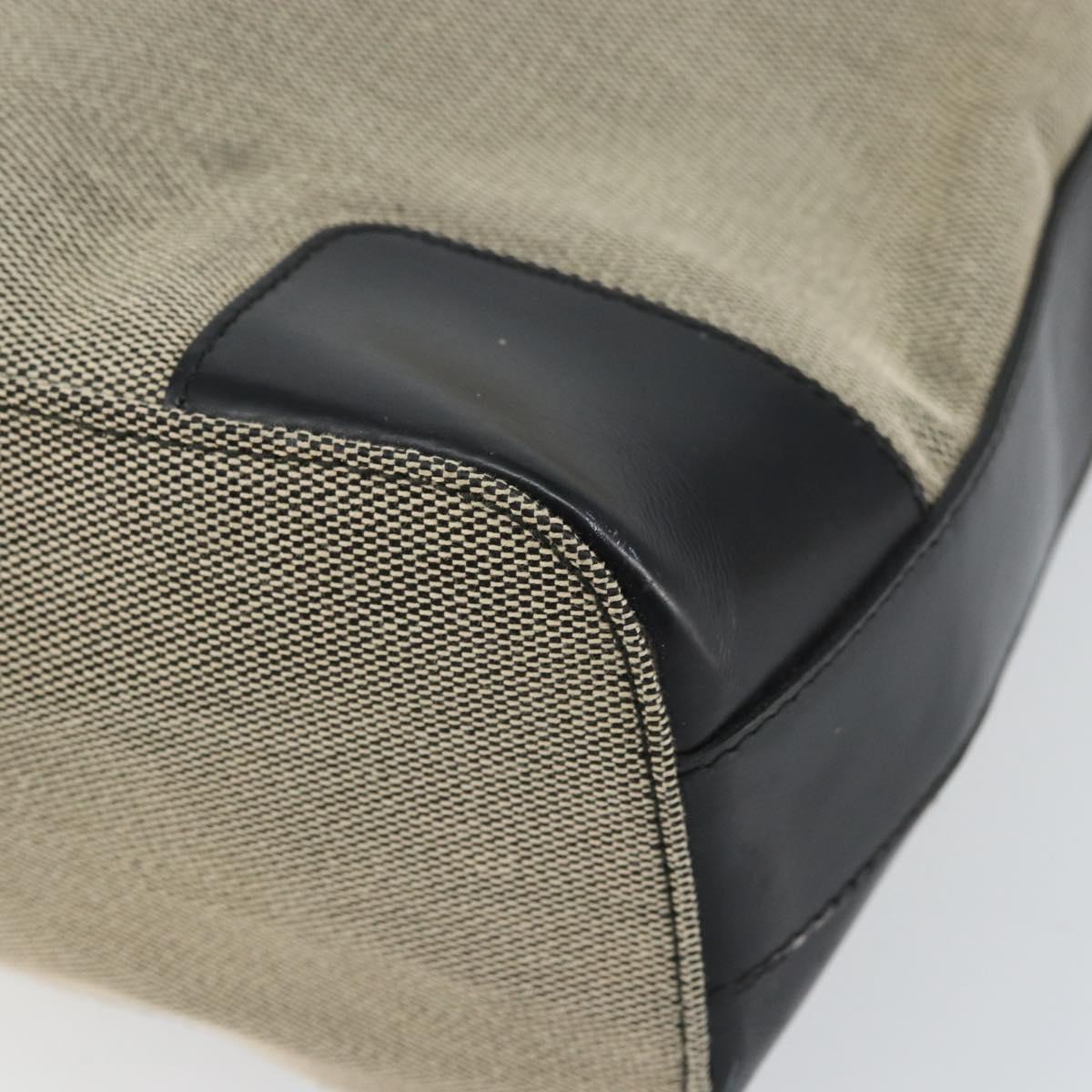 GUCCI Shoulder Bag Canvas Gray Gold 001 4204 Auth 161417