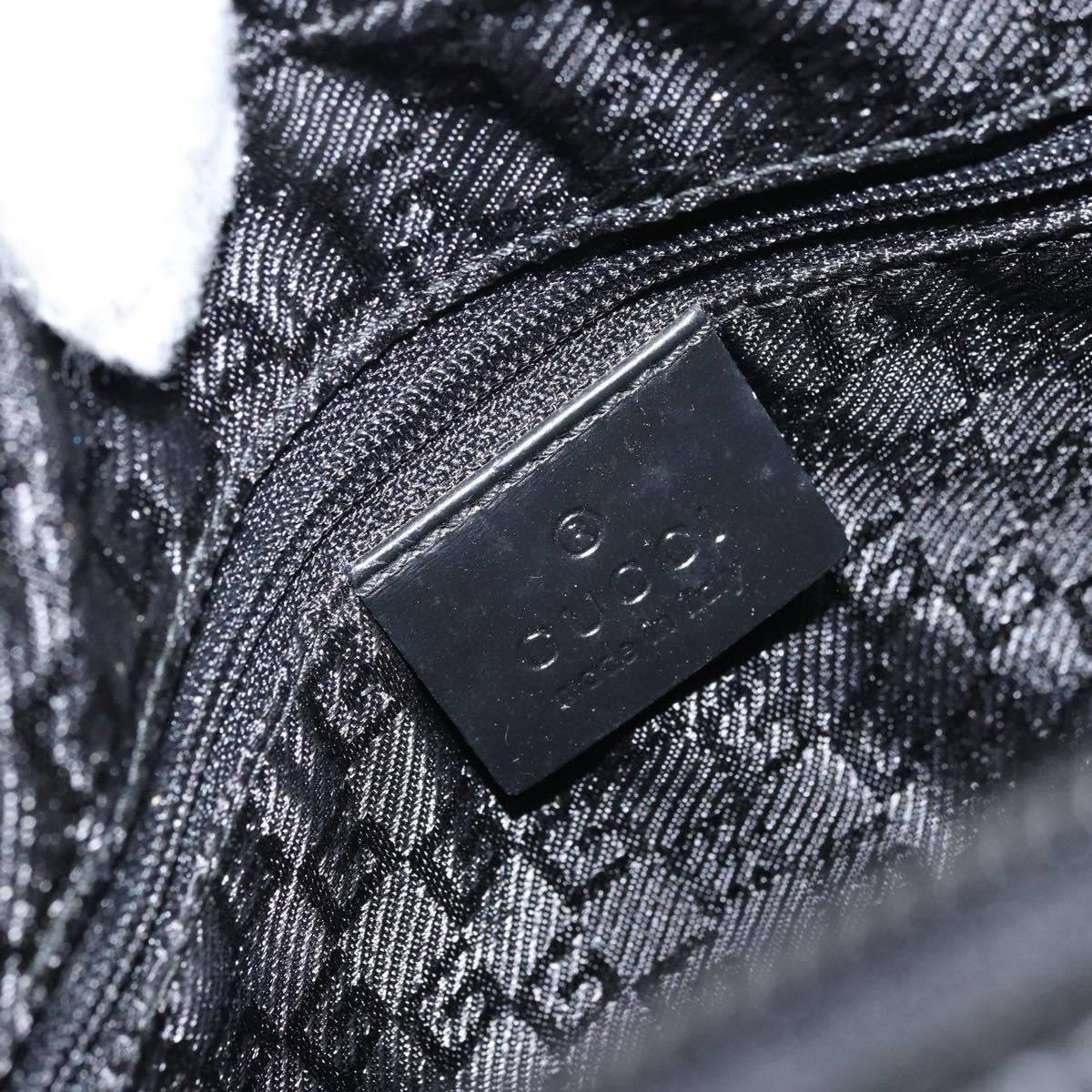 GUCCI Shoulder Bag Canvas Gray Gold 001 4204 Auth 161417