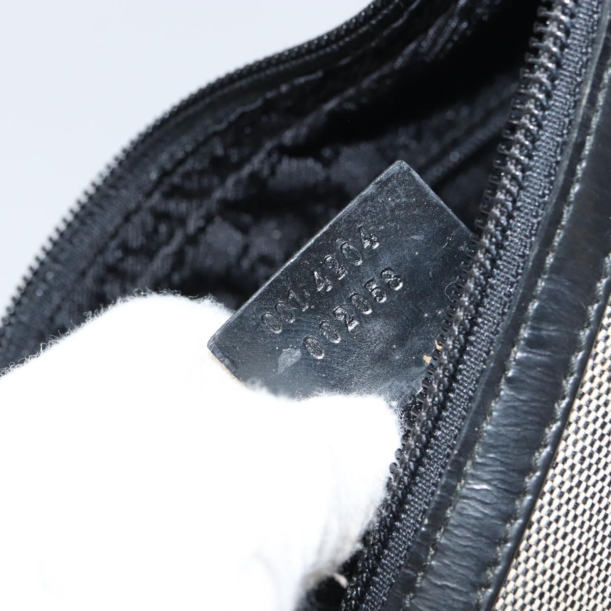 GUCCI Shoulder Bag Canvas Gray Gold 001 4204 Auth 161417