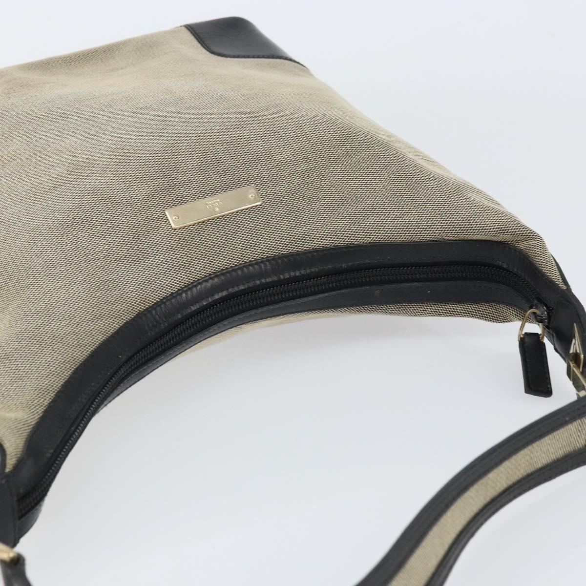 GUCCI Shoulder Bag Canvas Gray Gold 001 4204 Auth 161417