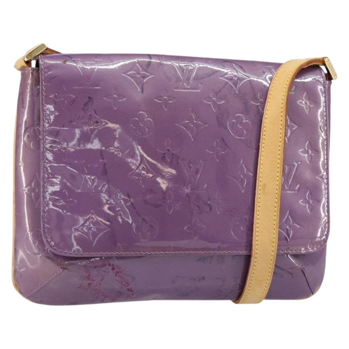LOUIS VUITTON Monogram Vernis Thompson Street Bag Viole M91095 LV Auth 161428
