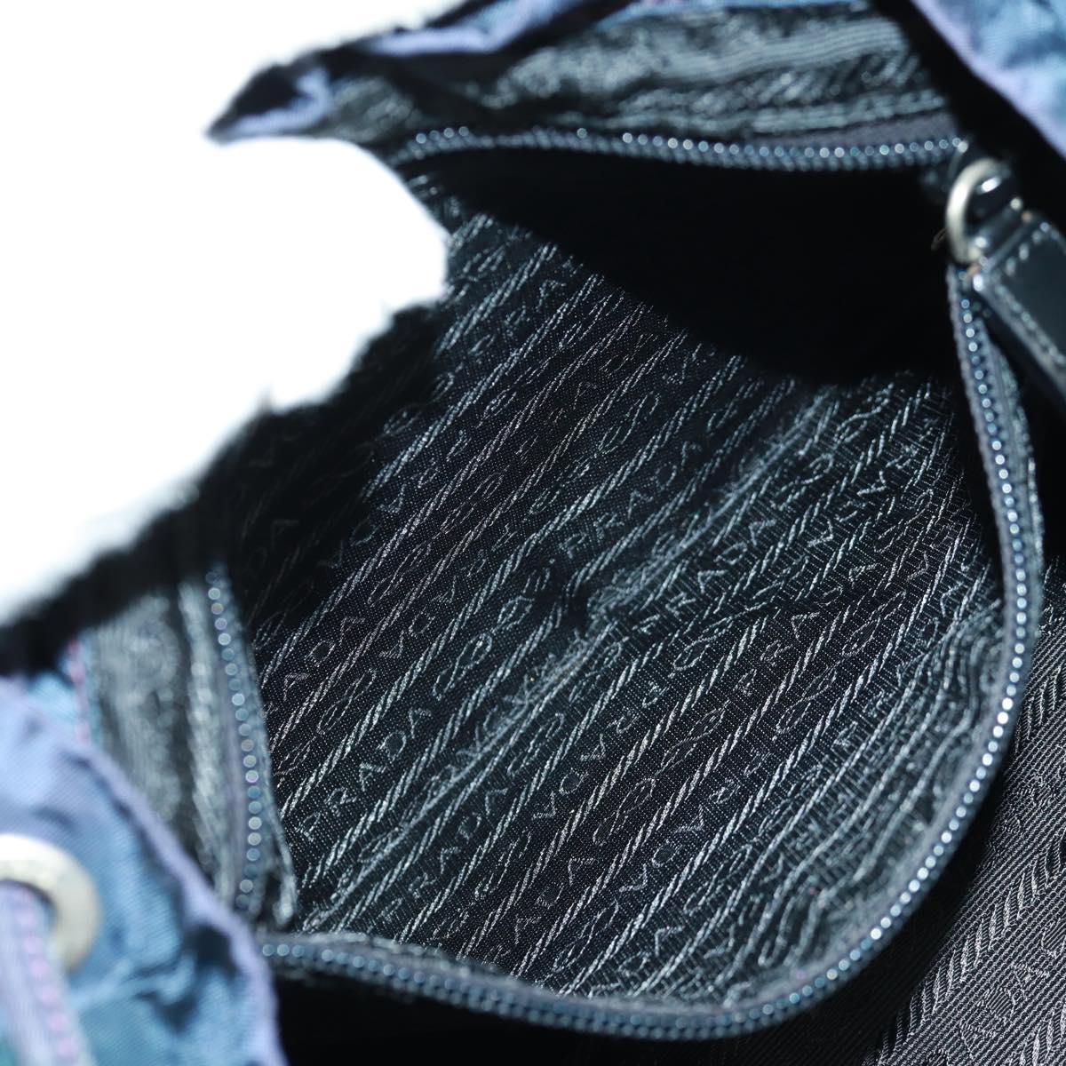 PRADA Backpack Nylon Green Silver Auth 161433