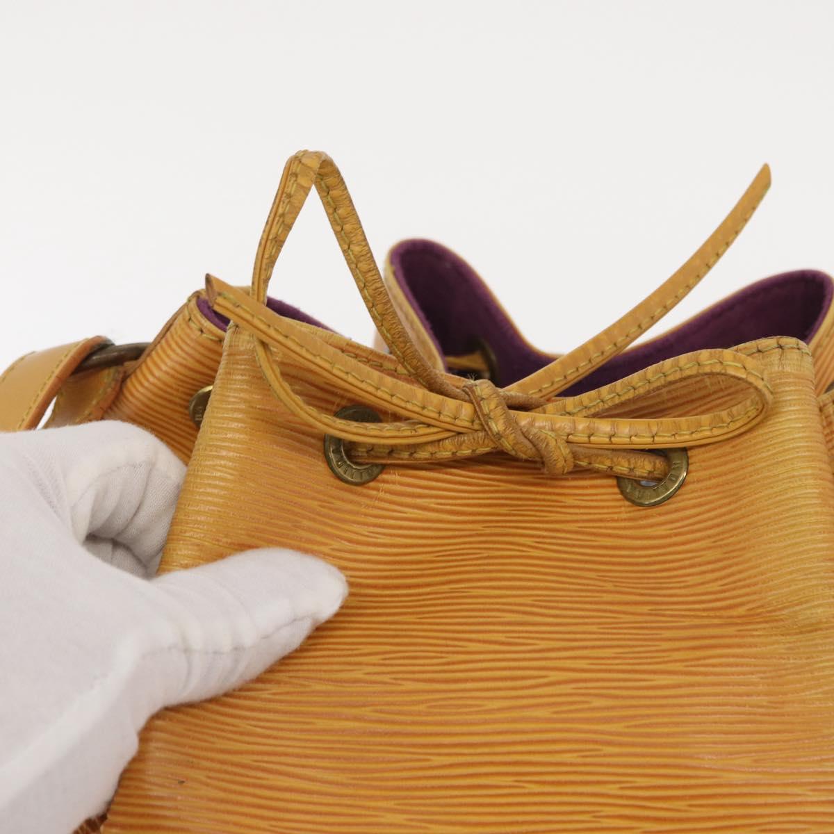 LOUIS VUITTON Epi Petit Noe Shoulder Bag Yellow M44109 LV Auth 161436