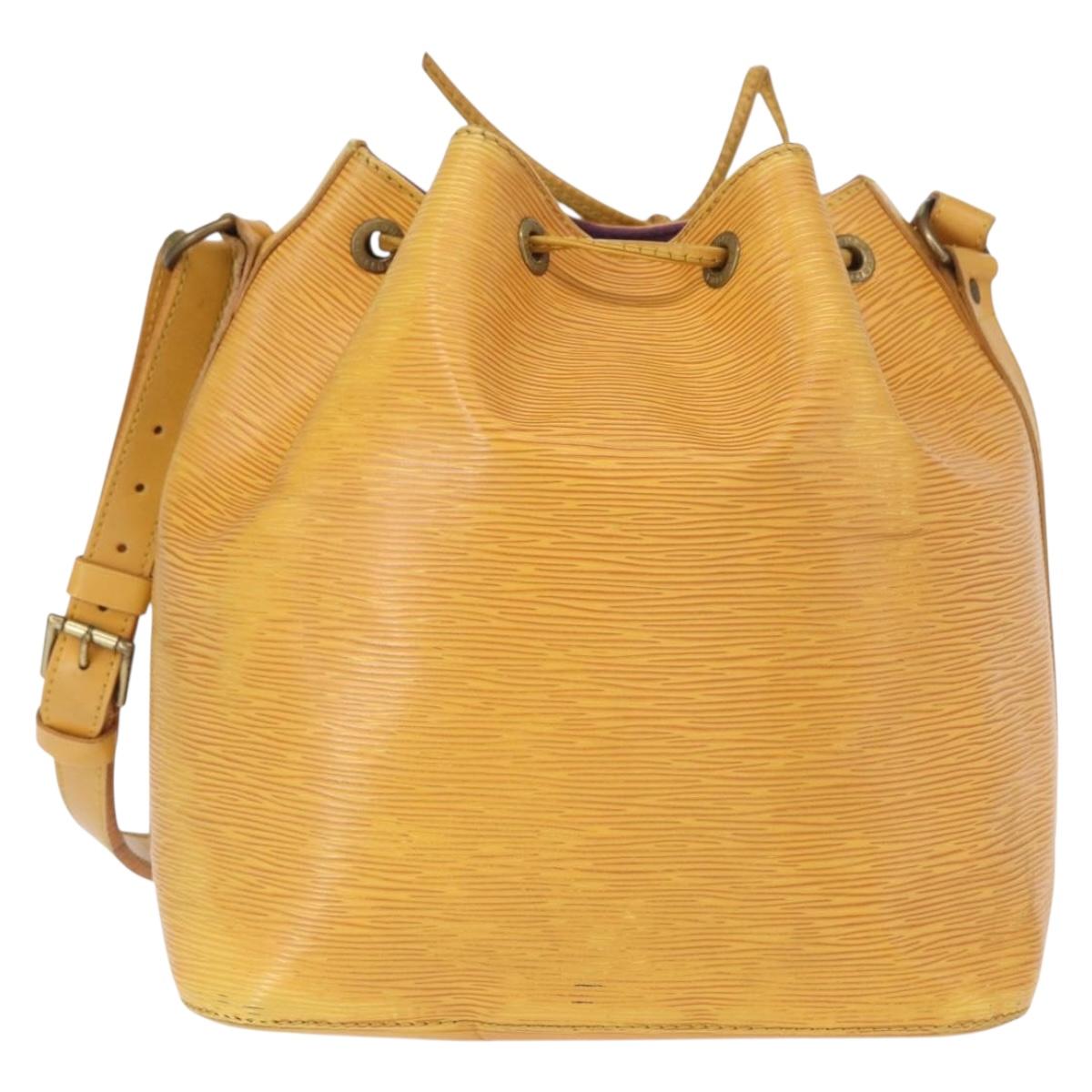 LOUIS VUITTON Epi Petit Noe Shoulder Bag Yellow M44109 LV Auth 161436