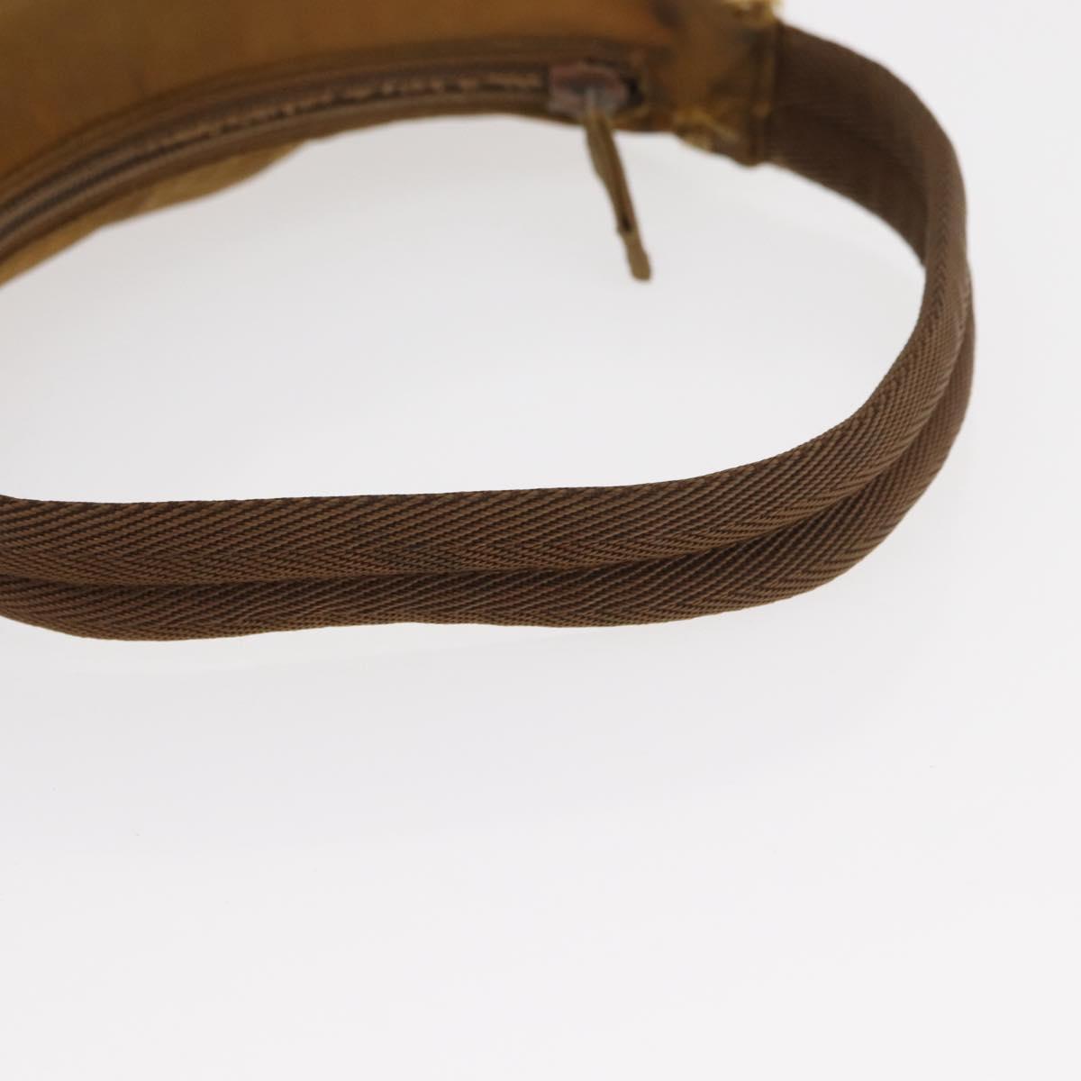 PRADA Hand Bag Nylon Brown Auth 161437