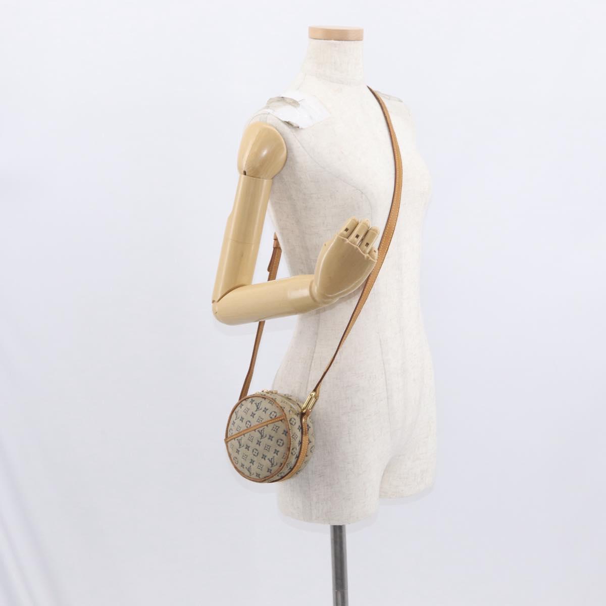 LOUIS VUITTON Monogram Mini Jeanne PM Shoulder Bag Blue M92001 LV Auth 161441