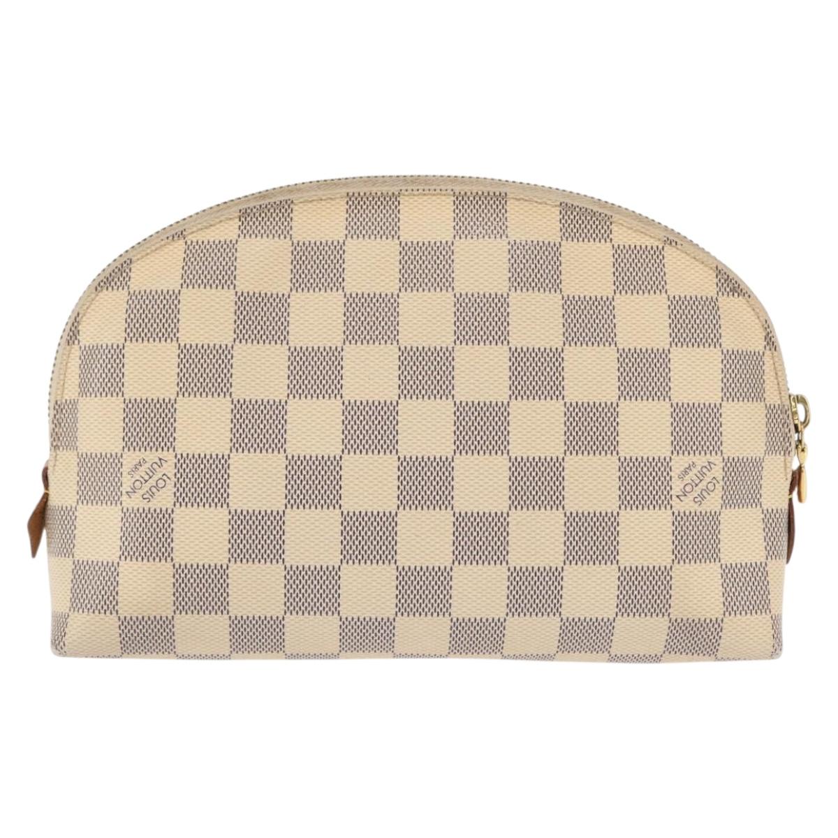 LOUIS VUITTON Damier Azur Pochette Cosmetic GM Pouch N23346 LV Auth 161452A
