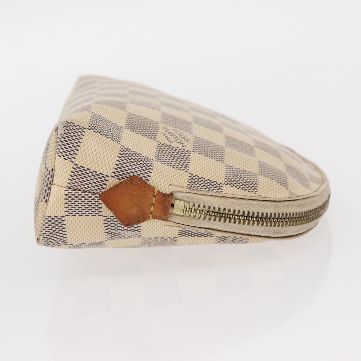LOUIS VUITTON Damier Azur Pochette Cosmetic GM Pouch N23346 LV Auth 161452A