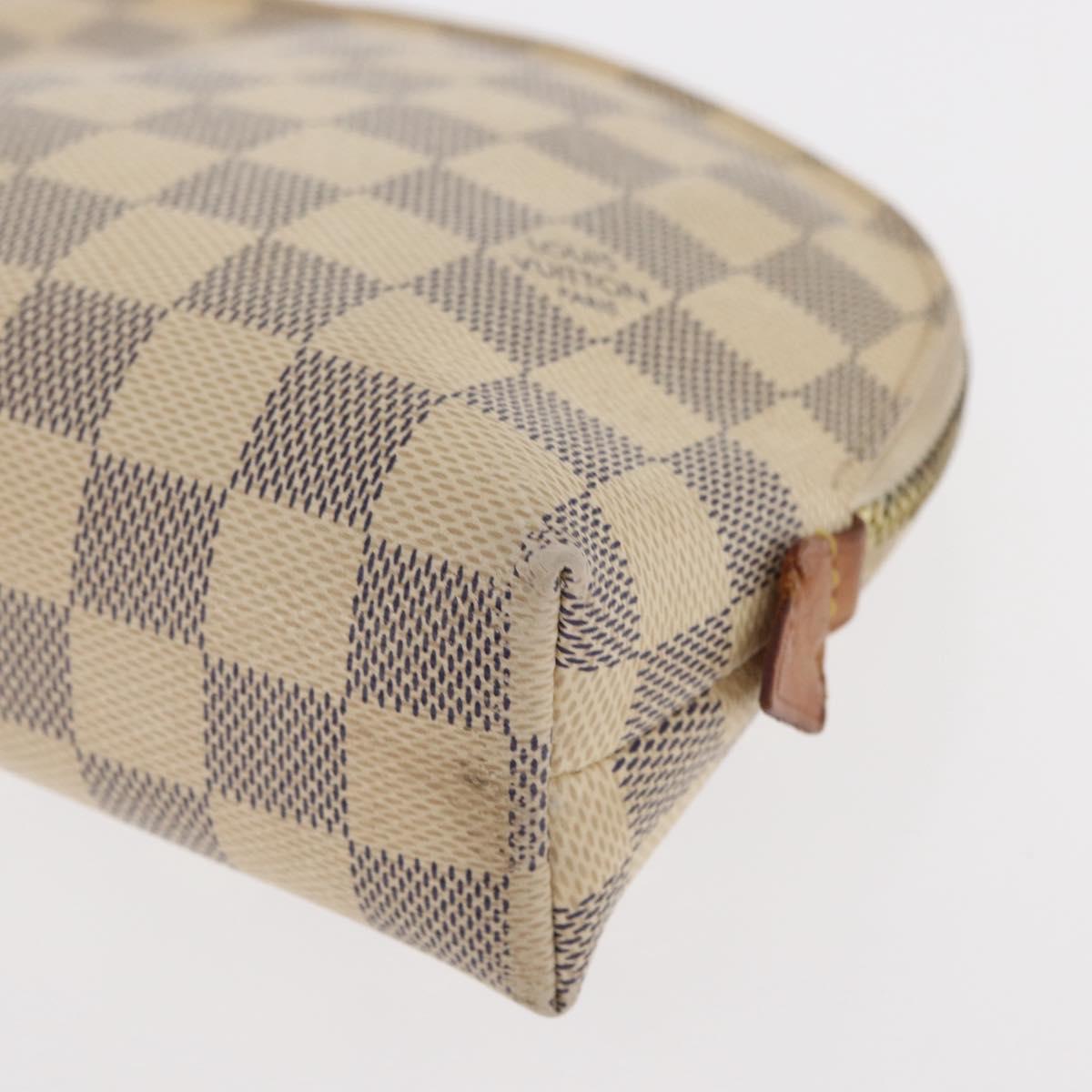 LOUIS VUITTON Damier Azur Pochette Cosmetic GM Pouch N23346 LV Auth 161452A