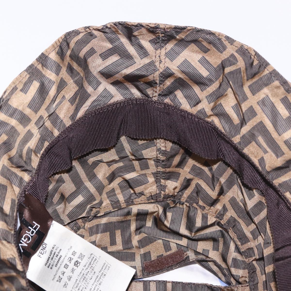 FENDI x FRGMT x POKÉMON ZUCCA Canvas Bucket Hat Mini-Dragon Brown Auth 161464SM