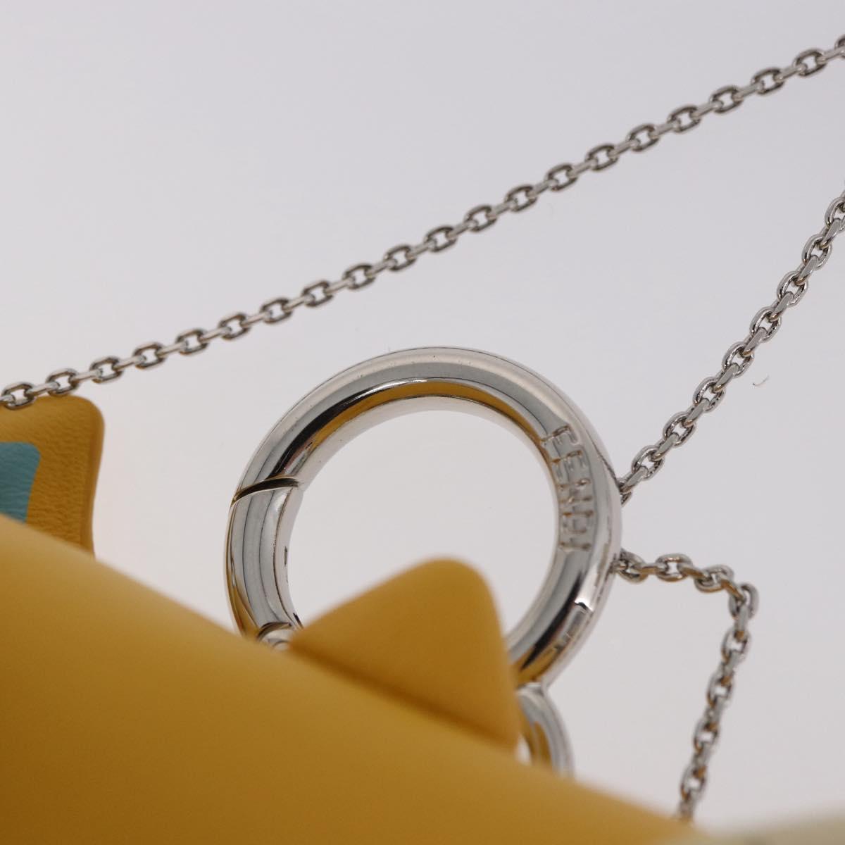 FENDI FRGMT x POKEMON Nano Bucket Bag Leather Yellow Silver Auth 161465SM