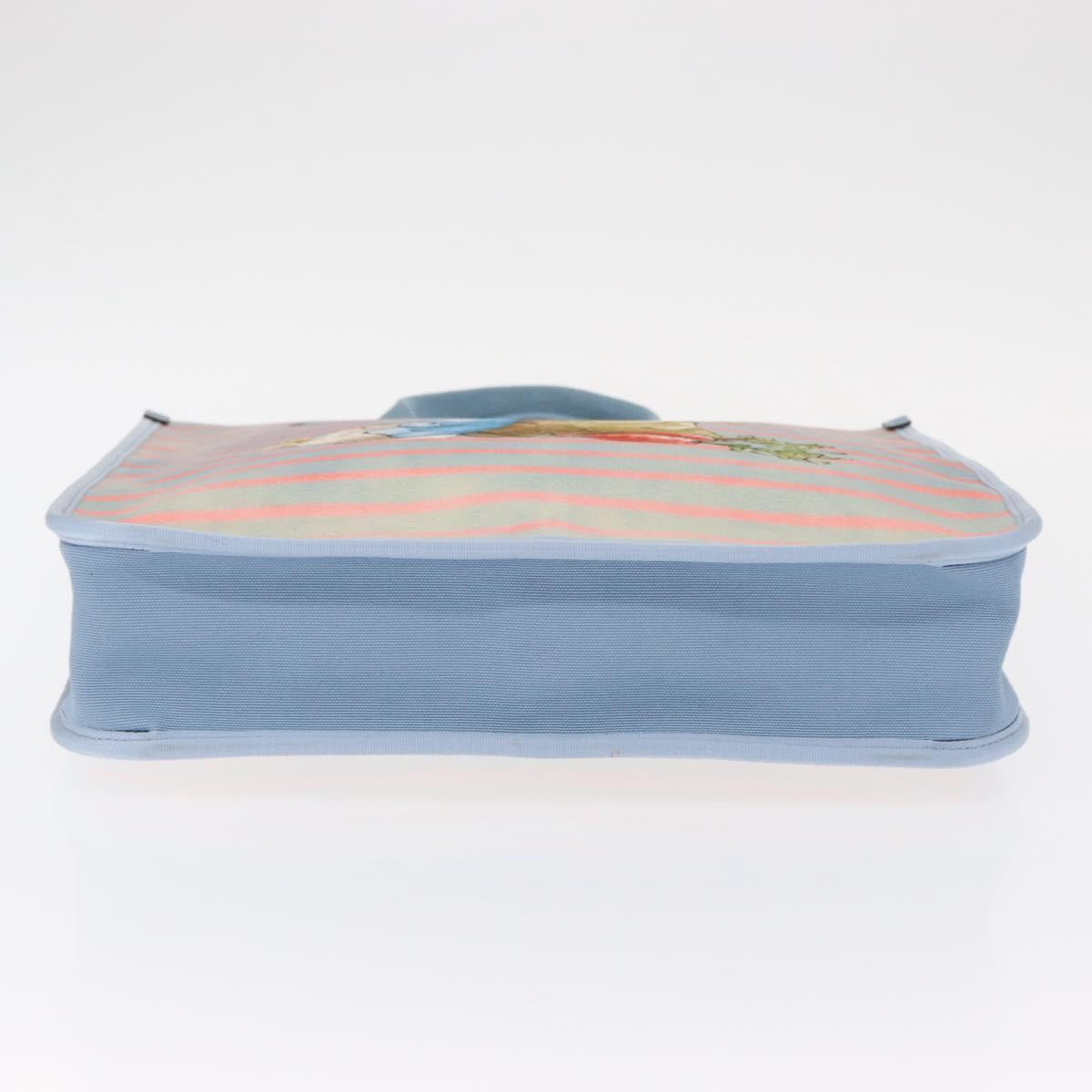GUCCI Hand Bag Canvas Light Blue 605831 Auth 161483M