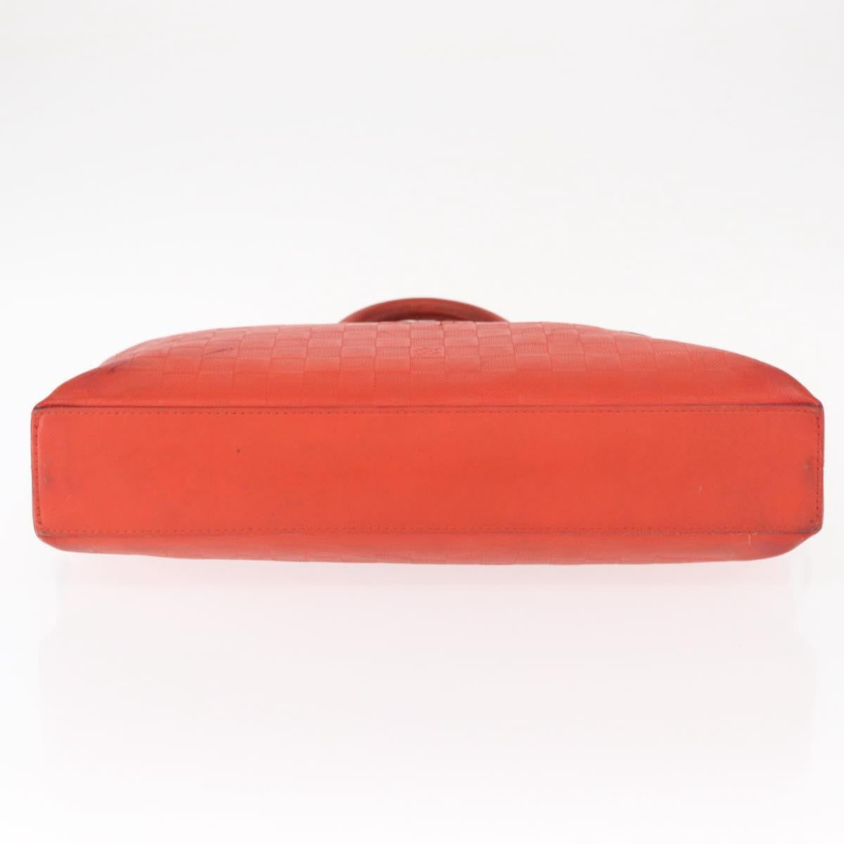 LOUIS VUITTON Damier Infini Porte Documents Voyage Orange N41143 LV Auth 161486