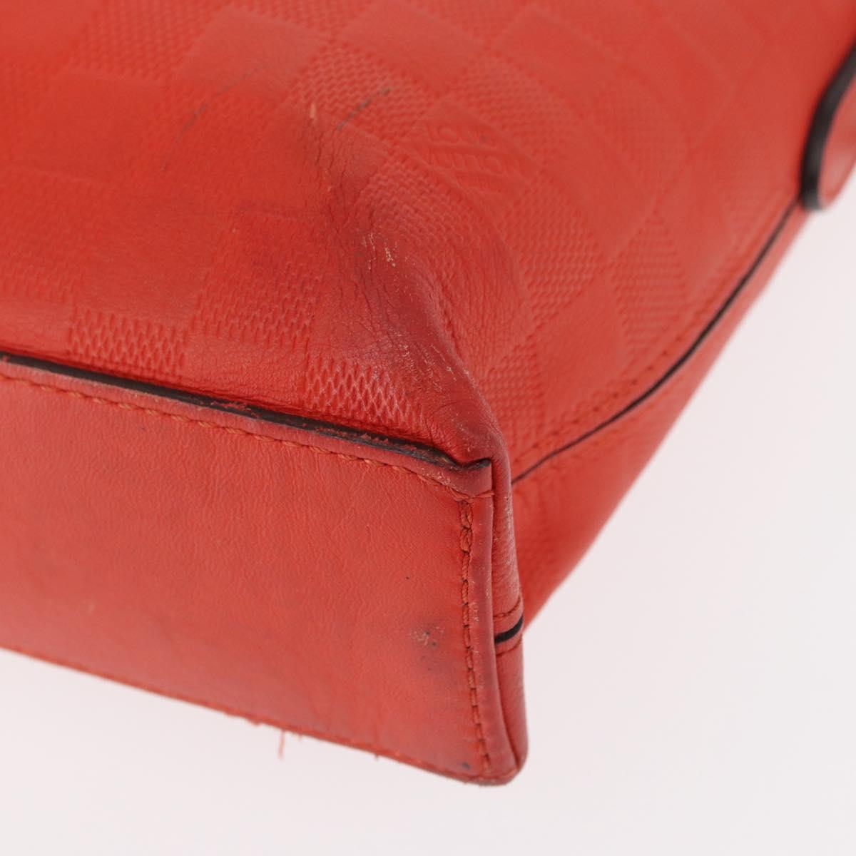 LOUIS VUITTON Damier Infini Porte Documents Voyage Orange N41143 LV Auth 161486