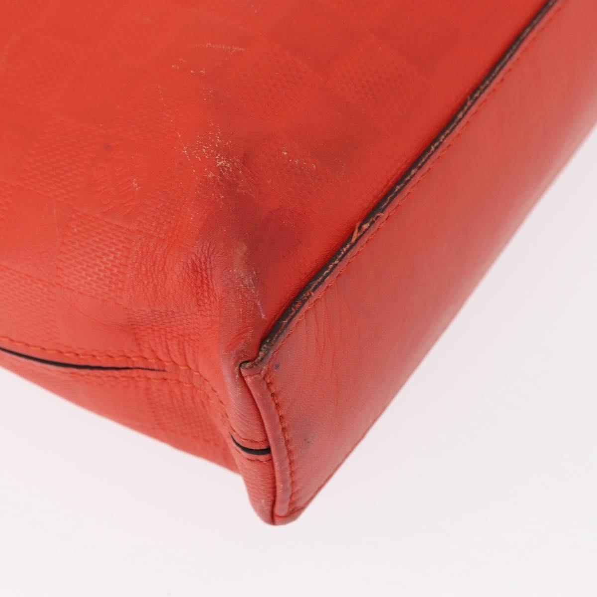 LOUIS VUITTON Damier Infini Porte Documents Voyage Orange N41143 LV Auth 161486