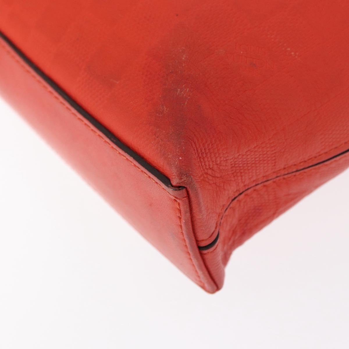 LOUIS VUITTON Damier Infini Porte Documents Voyage Orange N41143 LV Auth 161486