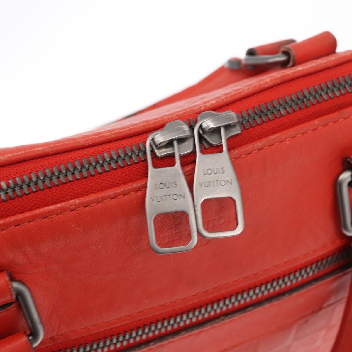 LOUIS VUITTON Damier Infini Porte Documents Voyage Orange N41143 LV Auth 161486