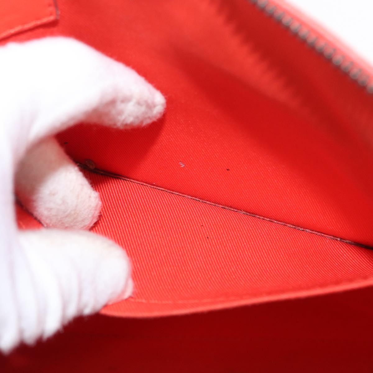 LOUIS VUITTON Damier Infini Porte Documents Voyage Orange N41143 LV Auth 161486