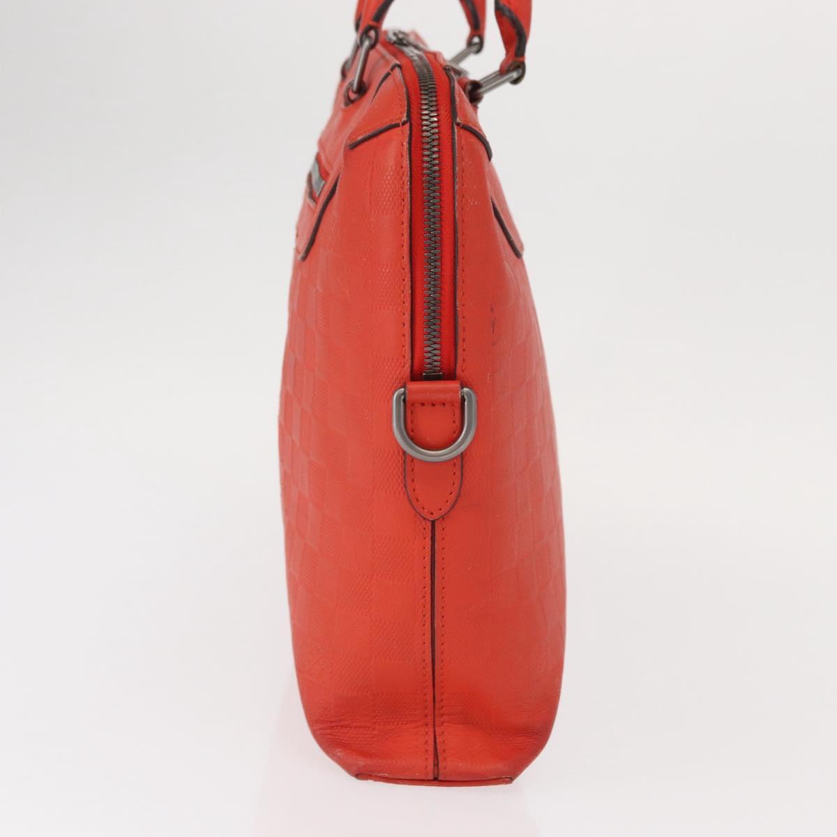 LOUIS VUITTON Damier Infini Porte Documents Voyage Orange N41143 LV Auth 161486