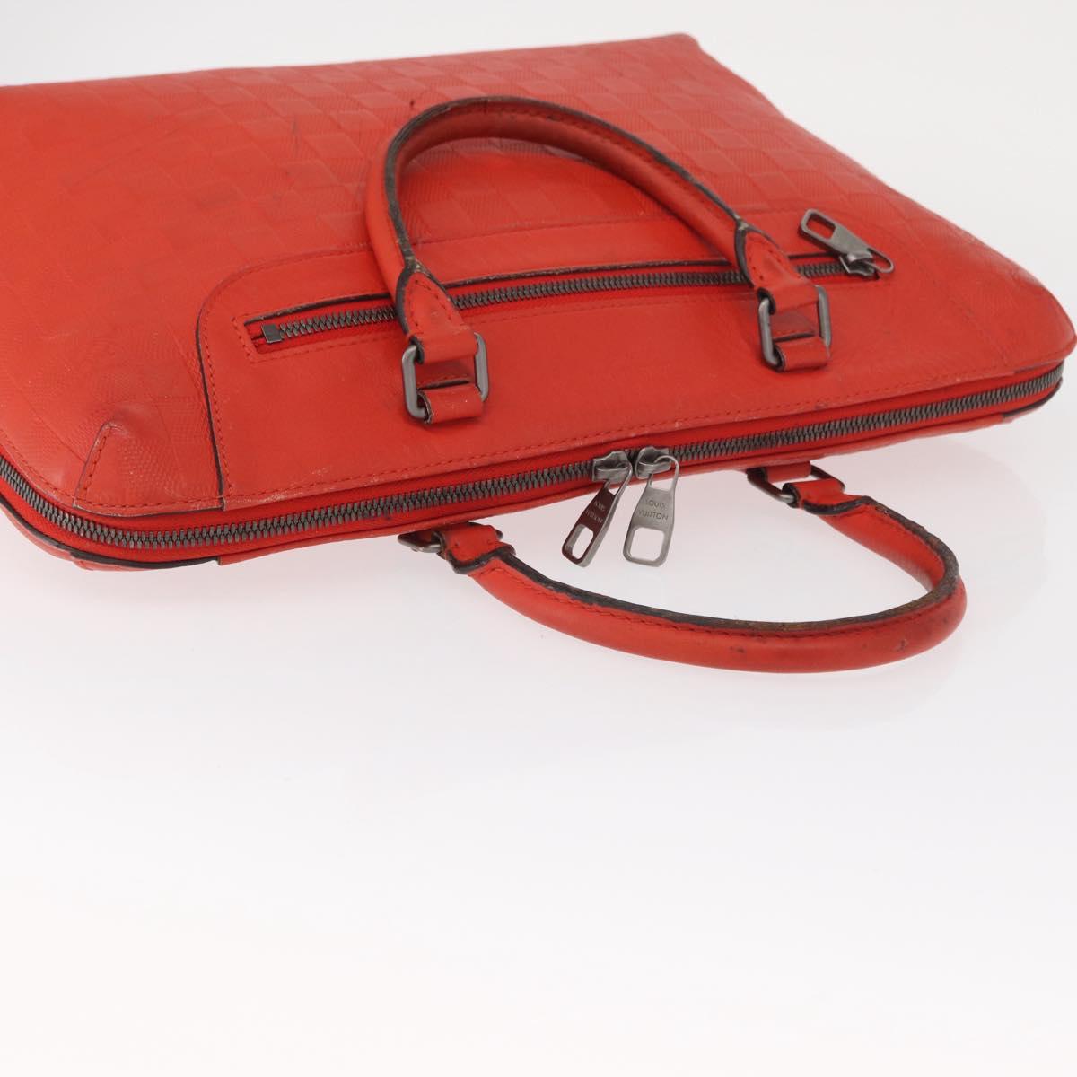 LOUIS VUITTON Damier Infini Porte Documents Voyage Orange N41143 LV Auth 161486